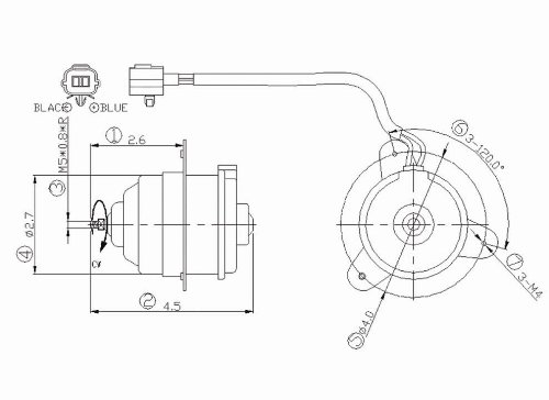 Engine Radiator Cooling Fan Motor Maniac EM 630730