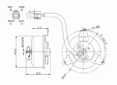 Engine Radiator Cooling Fan Motor Maniac EM 630210