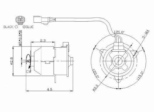 RADIATOR FAN MOTOR FOR 1999-2000 HONDA CIVIC - 630160 Engine Radiator Cooling Fan Motor Maniac EM 630160