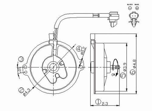 Engine Radiator Cooling Fan Motor Maniac EM 631240