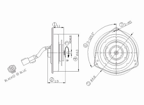 Engine Radiator Cooling Fan Motor Maniac EM 630910