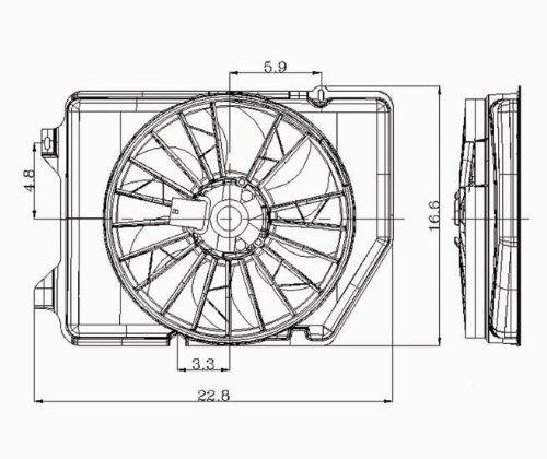 Engine Radiator Cooling Fan Motor Maniac EM 620210