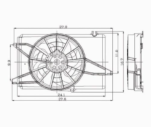 Engine Radiator Cooling Fan Motor Maniac EM 620220