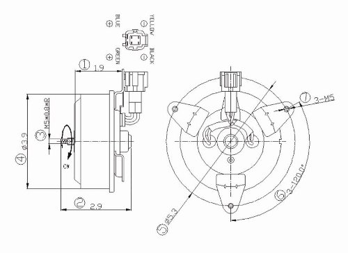 Engine Radiator Cooling Fan Motor Maniac EM 630890