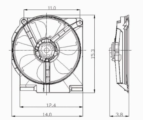 Engine Radiator Cooling Fan Motor Maniac EM 610780B