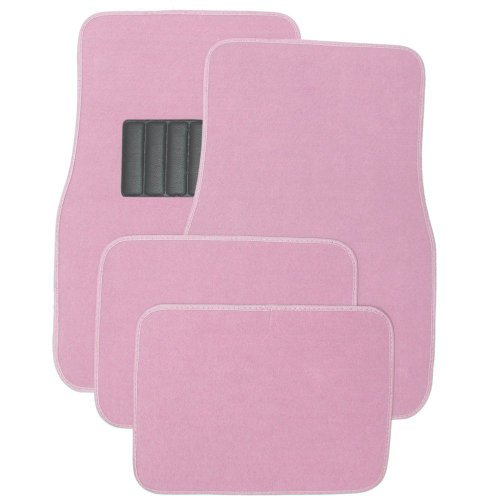 Front & Rear Carpet Car Truck SUV All Weather Carpet Floor Mats in Pink Color By USA Cash and Carry Custom Fit BDK MT-100-13-PINK