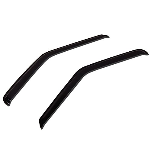TuningPros WV-220 Window Visor Deflector Rain Guard Dark Smoke 2-pc Set Body TuningPros WV-220