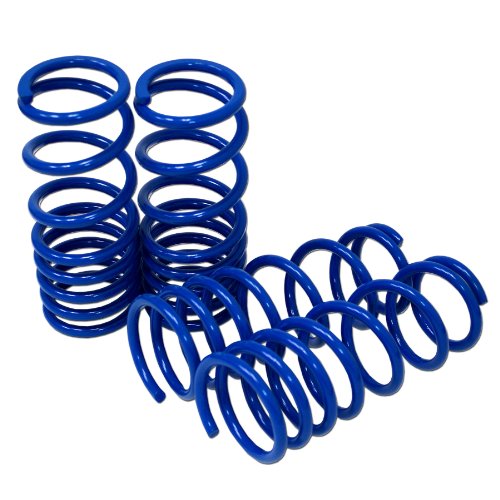 TuningPros LS-006-B Lowering Springs Kit Blue Set of 4 Coil Springs TuningPros LS-006-B