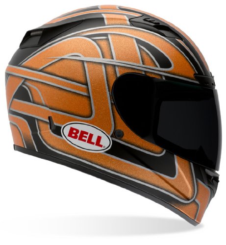 Bell Vortex Damage Full Face Motorcycle Helmet - Orange Flake/Black/Silver, X-Large Helmets Bell 7000421