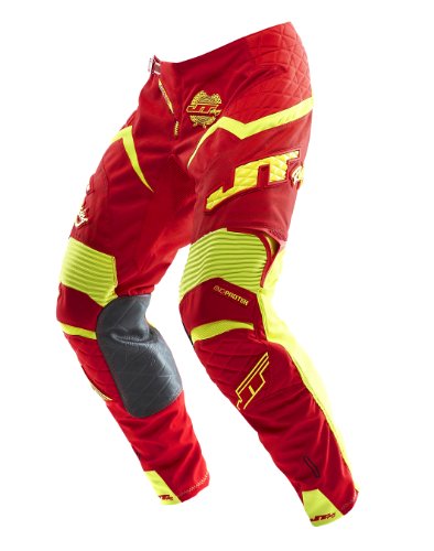 JT Racing USA Evolve Protek Dirt Bike MX Motocross Pants with Fader Graphics (Red/Yellow, Size 38) Pants & Chaps JT Racing USA JT1303P38