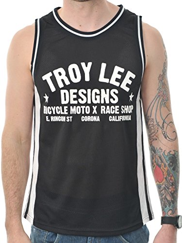 Troy Lee Designs Torque Jersey Men's Tank Casual Shirt/Top - Black/White / Large Decals Troy Lee Designs 6004-0210-FBA