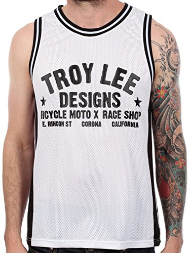 Troy Lee Designs Torque Jersey Men's Tank Casual Shirt/Top - White/Black / Large Decals Troy Lee Designs 6004-0110-FBA