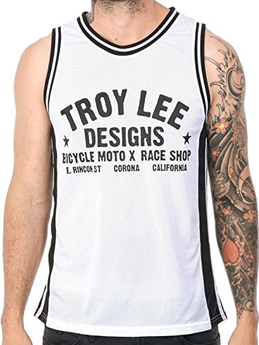 Troy Lee Designs Torque Jersey Men's Tank Casual Shirt/Top - White/Black / X-Large Decals Troy Lee Designs 6004-0111-FBA