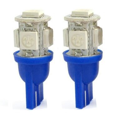 Cutequeen LED Car Lights Bulb Blue T10 5050 5-SMD 194 168 (pack of 2) Bulbs Cutequeen JIANXIN-02-03-03-C0002