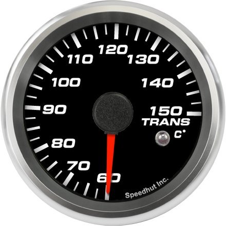 Speedhut 2-5/8 Trans Temp Gauge 60-150C Metric (w/ warning) Transmission Temperature SpeedHut GRM258-TRNS-01