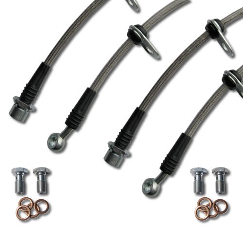 Techna-Fit Stainless Steel Brake Line Kit for Toyota - Smoke - TOY-1340SM ABS Techna-Fit TOY-1340SM