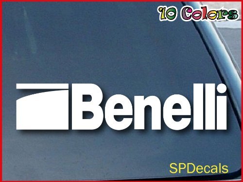Benelli Firearms Car Window Vinyl Decal Sticker 6 Wide (Color: White) Bumper Stickers, Decals & Magnets spdecals B00B29BUC0