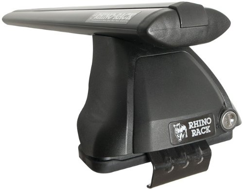 2005-2013 NISSAN FRONTIER D40 EXTENDED CAB Aero Roof Rack System (Black) Custom Fit Rhino Rack DA1375B-DK374