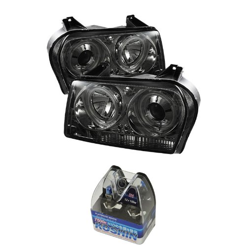 Headlight Assemblies Carpart4u CP4-PD-C305-CCFL-SM+NUM-9006PW