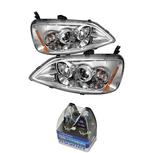 Headlight Assemblies Carpart4u CP4-PD-HC01-CCFL-C+NUM-H1PW