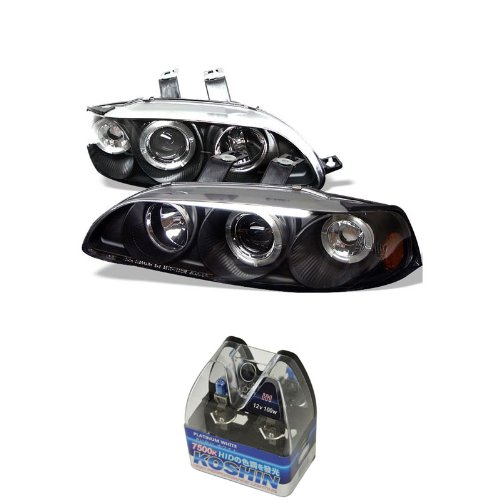 Headlight Assemblies Carpart4u CP4-PD-HC921P-4D-AM-BK+NUM-H1PW