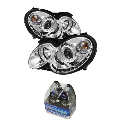 Headlight Assemblies Carpart4u CP4-PD-MBCLK03-DRL-C+NUM-H7PW