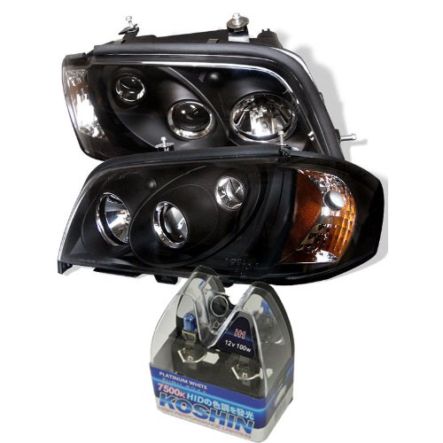 Headlight Assemblies Carpart4u CP4-PD-MBW202-BK+NUM-H1PW