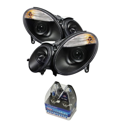 Headlight Assemblies Carpart4u CP4-PD-MBW21107-BK+NUM-H7PW