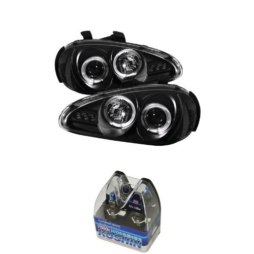 Headlight Assemblies Carpart4u CP4-PD-MMX392-HL-BK+NUM-H1PW