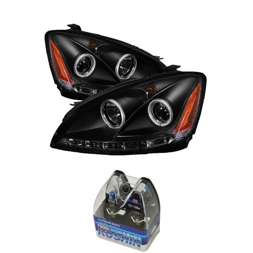 Headlight Assemblies Carpart4u CP4-PD-NA02-CCFL-BK+NUM-H1PW