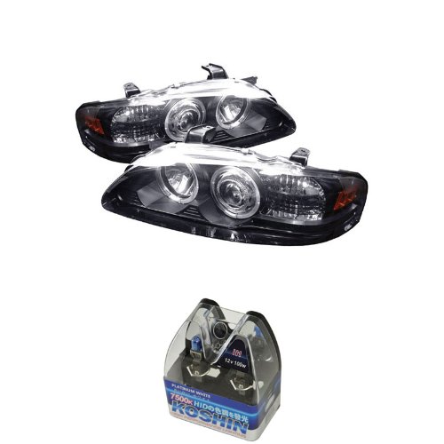 Headlight Assemblies Carpart4u CP4-PD-NS00-HL-BK+NUM-H1PW