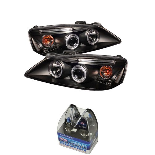 Headlight Assemblies Carpart4u CP4-PD-PG605-CCFL-BK+NUM-H1PW