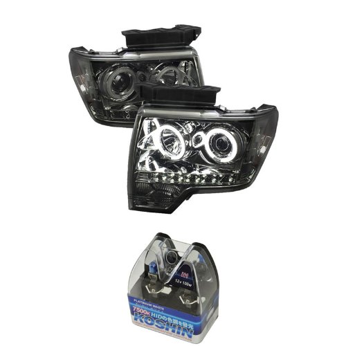 Headlight Assemblies Carpart4u CP4-PD-FF15009-CCFL-SM+NUM-H1PW