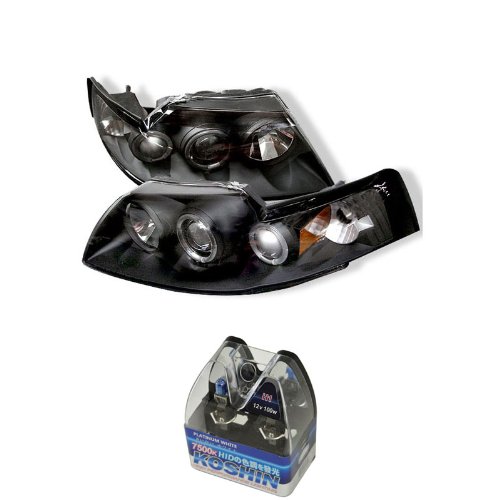 Headlight Assemblies Carpart4u CP4-PD-FM99-1PC-AM-BK+NUM-H1PW