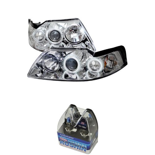 Headlight Assemblies Carpart4u CP4-PD-FM99-1PC-CCFL-C+NUM-H1PW