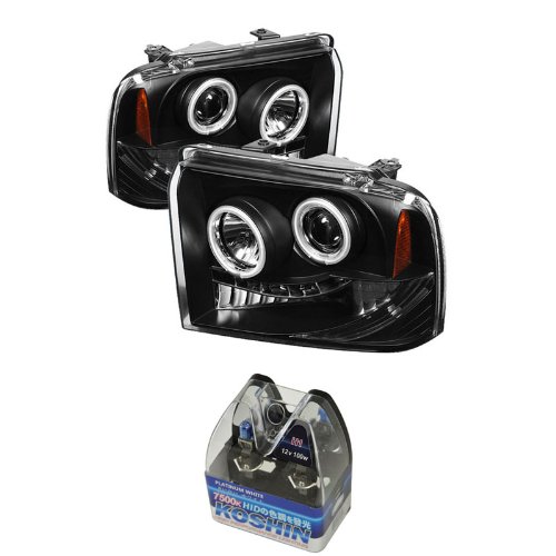 Headlight Assemblies Carpart4u CP4-PD-FS05-CCFL-BK+NUM-H1PW