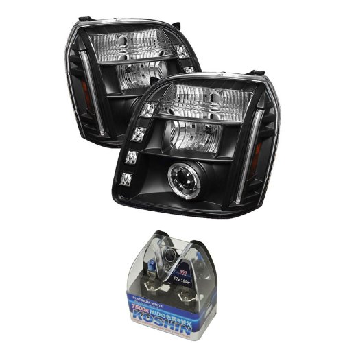 Headlight Assemblies Carpart4u CP4-PD-GY07-HL-BK+NUM-H1PW