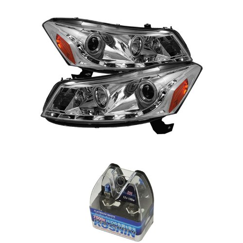 Headlight Assemblies Carpart4u CP4-PD-HA08-4D-DRL-C+NUM-H1PW