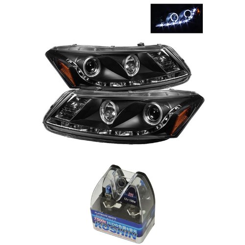 Headlight Assemblies Carpart4u CP4-PD-HA08-4D-HL-BK+NUM-H1PW
