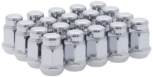 White Knight 1709S-20AM Chrome Finish 14mm x 1.50 Thread Size Bulge Acorn Lug Nut, (Pack of 20) Lug Nuts White Knight Wheel Accessories 1709S-20AM