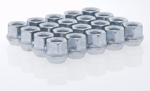 White Knight 1309-1S-20AM Zinc Finish 14mm x 1.50 Thread Size Open End Bulge Acorn Lug Nut, (Pack of 20) Lug Nuts White Knight Wheel Accessories 1309-1S-20AM