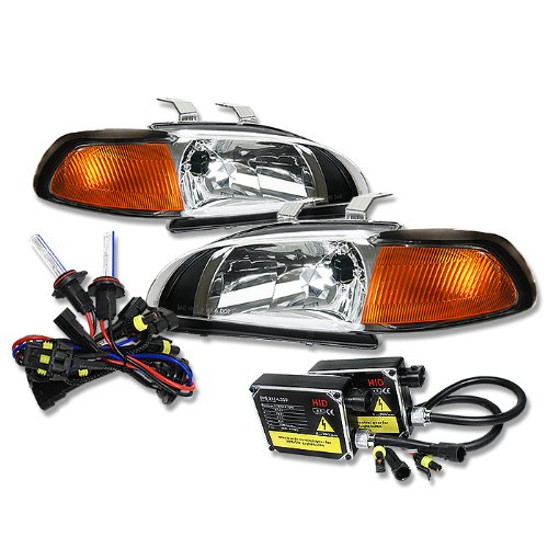 Headlight Bulbs DPT HL-10-20407-BK-1+HID-H4-6K