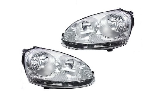 Headlights 05-09 Vw Jetta Rabbit GTI Mk5 / 09 Wagon - Halogen Head Light Lamp - Oe Pair Headlight Bulbs Brite Eyes VW10086A1L/R