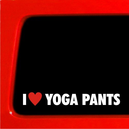 I heart Yoga Pants Sticker Girl sexy lips kiss jdm racing honda aum hot car pilates Bumper Stickers, Decals & Magnets Sticker Connection 89