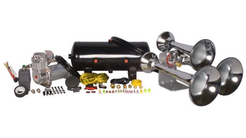 Outlaw Chrome 232 Train Horn Kit Electrical HornBlasters HK-C3-232