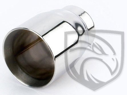 Exhaust Muffler Tip Round Double Wall Straight Cut Inner Beveled Edge 2.25 Inlet / ID, 3.5 Outlet / OD, Red Tail Performance #RTP-013ST Cat-Back Systems Red Tail Performance RTP-013ST