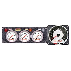 Longacre 44486 Water/Oil Temperature and Oil/Fuel Pressure 3-Gauge Panel Water & Oil Temperature Longacre 44486