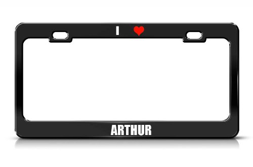 Arthur Name Black Metal License Plate Frame Tag Border Frames Speedy Pros