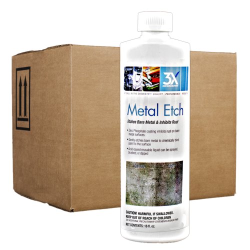 3X:Chemistry 13768 Metal Etch Surface Prep - 1 Pint, (Case of 12) Corrosion & Rust Inhibitors 3X:Chemistry 13768