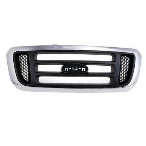 CarPartsDepot, Pickup Truck 2Wd Grill Grille Front Assembly Dark Argent Center Bar Honeycomb Side Insert, 400-18145 Fo1200455 4L5Z8200Faa Grilles CarPartsDepot 400-18145